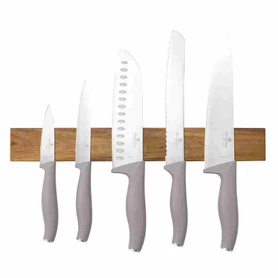 Berlingerhaus Sada nožů s magnetickým držákem z akátového dřeva 6 ks Taupe Collection Berlingerhaus Sada nožů s magnetickým držákem z akátového dřeva 6 ks Taupe Collection