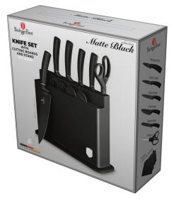 Berlingerhaus Sada nožů s nepřilnavým povrchem 11 ks ve stojanu Matte Black Collection