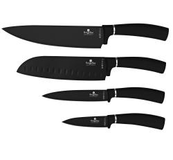 Berlingerhaus Sada nožů s nepřilnavým povrchem 4 ks Matte Black Collection