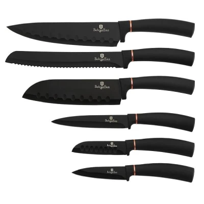 Berlingerhaus Sada nožů s nepřilnavým povrchem 6 ks Black Rose Collection