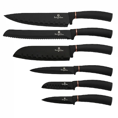 Berlingerhaus Sada nožů s nepřilnavým povrchem 6 ks Black Rose Collection