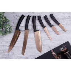 Berlingerhaus Sada nožů s nepřilnavým povrchem 6 ks Rosegold Metallic Line