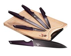 Berlingerhaus Sada nožů s nepřilnavým povrchem + prkénko 6 ks Purple Eclipse Collection Berlingerhaus Sada nožů s nepřilnavým povrchem + prkénko 6 ks Purple Eclipse Collection