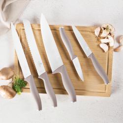 Berlingerhaus Sada nožů s prkénkem 6 ks Taupe Collection
