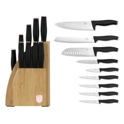 Berlingerhaus Sada nožů se stojanem BAMBOO 10 ks Black Rose Collection
