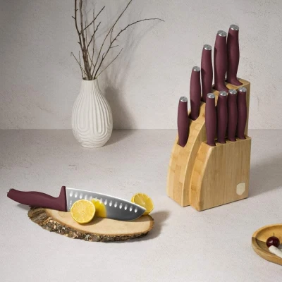 Berlingerhaus Sada nožů se stojanem BAMBOO 10 ks Leonardo Collection