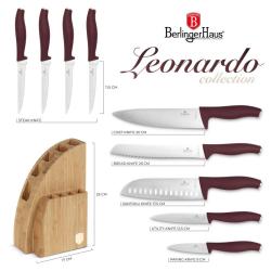 Berlingerhaus Sada nožů se stojanem BAMBOO 10 ks Leonardo Collection