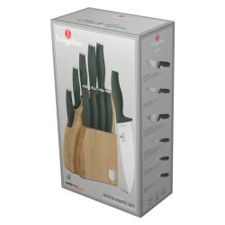 Berlingerhaus Sada nožů se stojanem BAMBOO 10 ks Matte Green Collection