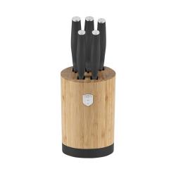 Berlingerhaus Sada nožů se stojanem BAMBOO 6 ks Anthracit Collection