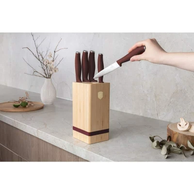 Berlingerhaus Sada nožů se stojanem BAMBOO 6 ks Leonardo Collection