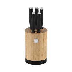 Berlingerhaus Sada nožů se stojanem BAMBOO 6 ks Matte Black Collection
