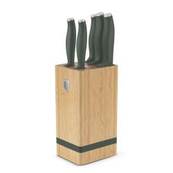 Berlingerhaus Sada nožů se stojanem BAMBOO 6 ks Matte Green Collection