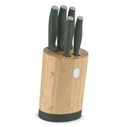 Berlingerhaus Sada nožů se stojanem BAMBOO 6 ks Matte Green Collection