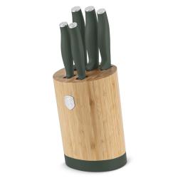 Berlingerhaus Sada nožů se stojanem BAMBOO 6 ks Matte Green Collection