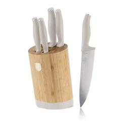 Berlingerhaus Sada nožů se stojanem BAMBOO 6 ks Sahara Collection