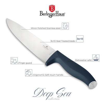Berlingerhaus Sada nožů ve stojanu 10 ks Deep Sea Collection
