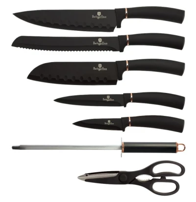 Berlingerhaus Sada nožů ve stojanu 8 ks Black Rose Collection