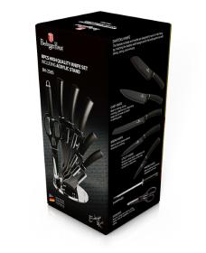 Berlingerhaus Sada nožů ve stojanu 8 ks Black Silver Collection