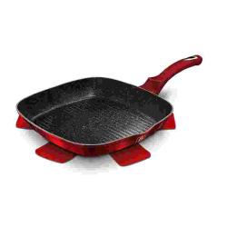 Berlingerhaus Sada pánví s mramorovým povrchem 3 ks Burgundy Metallic Line gril