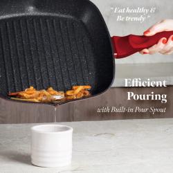 Berlingerhaus Sada pánví s mramorovým povrchem 3 ks Burgundy Metallic Line gril