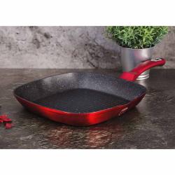 Berlingerhaus Sada pánví s mramorovým povrchem 3 ks Burgundy Metallic Line gril