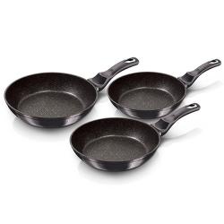 Berlingerhaus Sada pánví s mramorovým povrchem 3 ks Metallic Line Carbon Pro Edition Berlingerhaus Sada pánví s mramorovým povrchem 3 ks Metallic Line Carbon Pro Edition