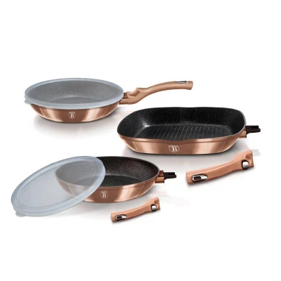Berlingerhaus Sada pánví s odnímatelnou rukojetí a mramorovým povrchem 5 ks Carbon Pro Metallic Line Berlingerhaus Sada pánví s odnímatelnou rukojetí a mramorovým povrchem 5 ks Carbon Pro Metallic Line