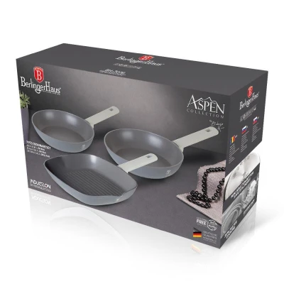 Berlingerhaus Sada pánví s titanovým povrchem 3 ks Aspen Collection