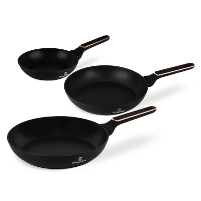 Berlingerhaus Sada pánví s titanovým povrchem 3 ks Black Rose Collection