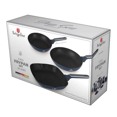 Berlingerhaus Sada pánví s titanovým povrchem 3 ks Deep Sea Collection