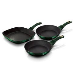 Berlingerhaus Sada pánví s titanovým povrchem 3 ks Emerald Collection Berlingerhaus Sada pánví s titanovým povrchem 3 ks Emerald Collection