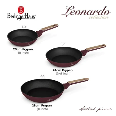 Berlingerhaus Sada pánví s titanovým povrchem 3 ks Leonardo Nordic Collection
