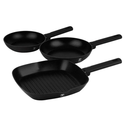 Berlingerhaus Sada pánví s titanovým povrchem 3 ks Matte Black Collection Berlingerhaus Sada pánví s titanovým povrchem 3 ks Matte Black Collection