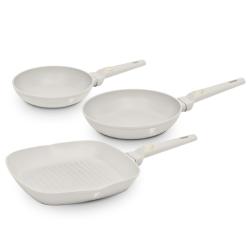 Berlingerhaus Sada pánví s titanovým povrchem 3 ks Sahara Collection