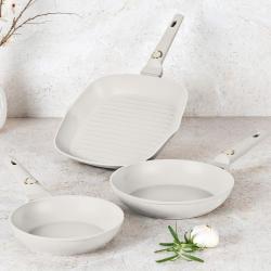 Berlingerhaus Sada pánví s titanovým povrchem 3 ks Sahara Collection