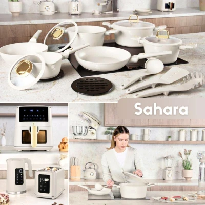 Berlingerhaus Sada pánví s titanovým povrchem 3 ks Sahara Collection