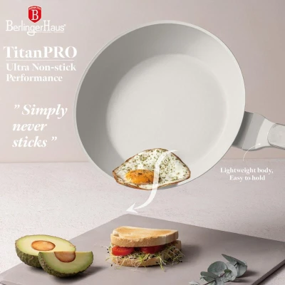 Berlingerhaus Sada pánví s titanovým povrchem 3 ks Sahara Marble Collection