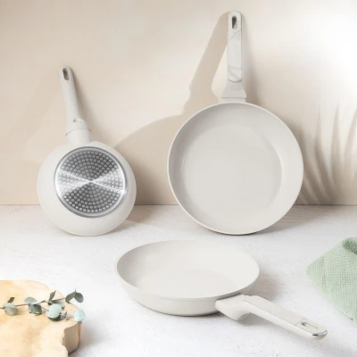 Berlingerhaus Sada pánví s titanovým povrchem 3 ks Sahara Marble Collection
