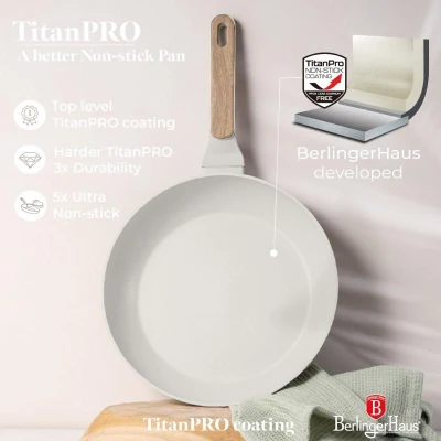 Berlingerhaus Sada pánví s titanovým povrchem 3 ks Sahara Nordic Collection