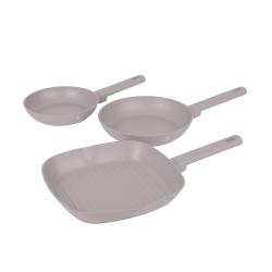 Berlingerhaus Sada pánví s titanovým povrchem 3 ks Taupe Collection Berlingerhaus Sada pánví s titanovým povrchem 3 ks Taupe Collection