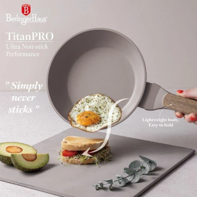 Berlingerhaus Sada pánví s titanovým povrchem 3 ks Taupe Nordic Collection