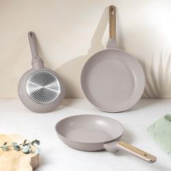 Berlingerhaus Sada pánví s titanovým povrchem 3 ks Taupe Nordic Collection