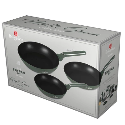 Berlingerhaus Sada pánví s titanovým povrchem Matte Green Collection