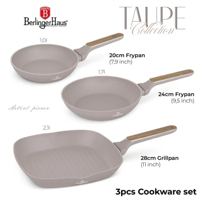 Berlingerhaus Sada pánví s titanovým povrchem Taupe Nordic Collection