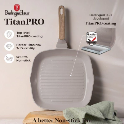 Berlingerhaus Sada pánví s titanovým povrchem Taupe Nordic Collection