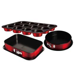 Berlingerhaus Sada pečicích forem s titanovým povrchem 3 ks Burgundy Metallic Line muffin Berlingerhaus Sada pečicích forem s titanovým povrchem 3 ks Burgundy Metallic Line muffin