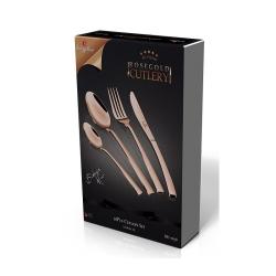 BH-2638 Sada příborů 16 ks nerez mirror Rosegold Metallic Line