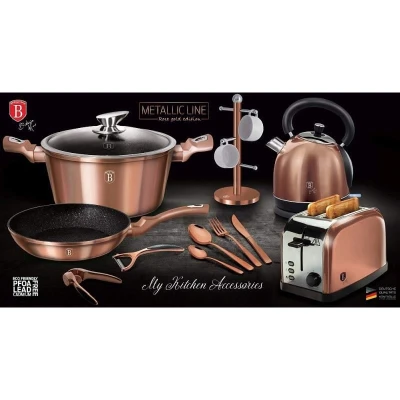 Berlingerhaus Sada příborů 24 ks nerez Rosegold Metallic Line II