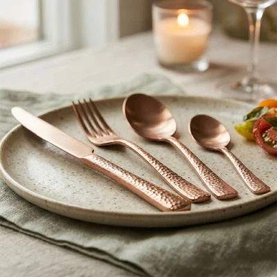 Berlingerhaus Sada příborů 24 ks satén Rosegold Metallic Line