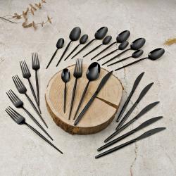 Berlingerhaus Sada příborů nerez 24 ks leštěná černá